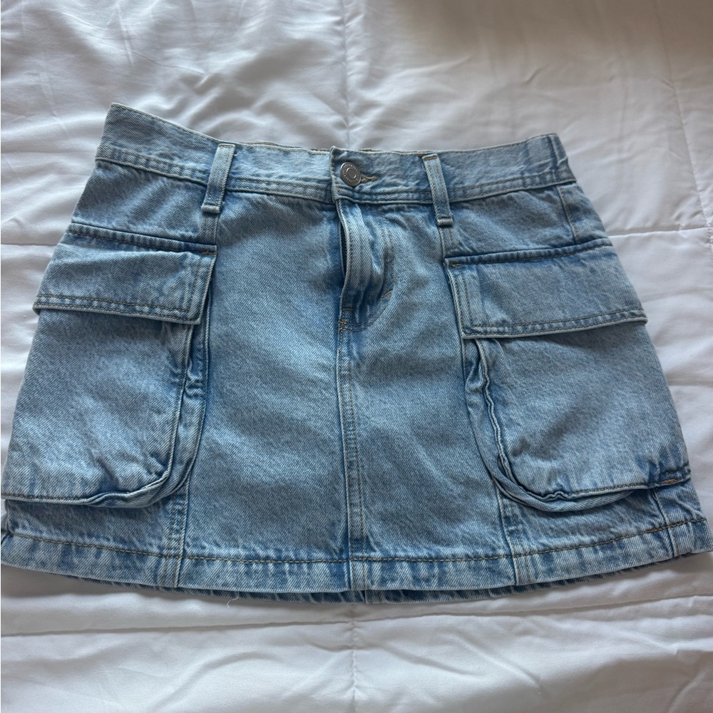 Aeropostale Cargo Denim Skirt